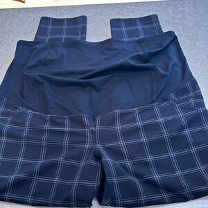 maternity plaid dress pants
